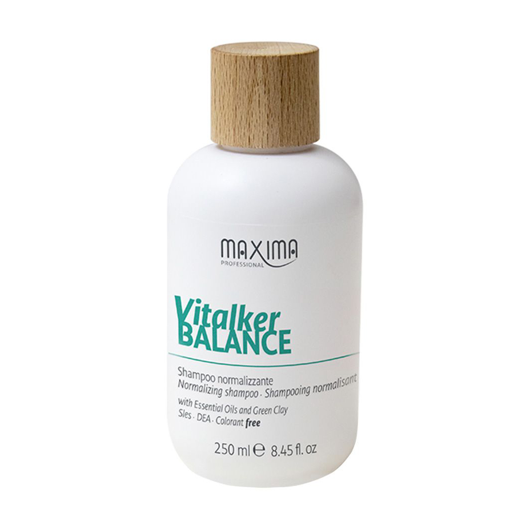 Шампунь для волосся Maxima Professional Vitalker Balance Shampoo з ефірними оліями та зеленою глиною, 250 мл