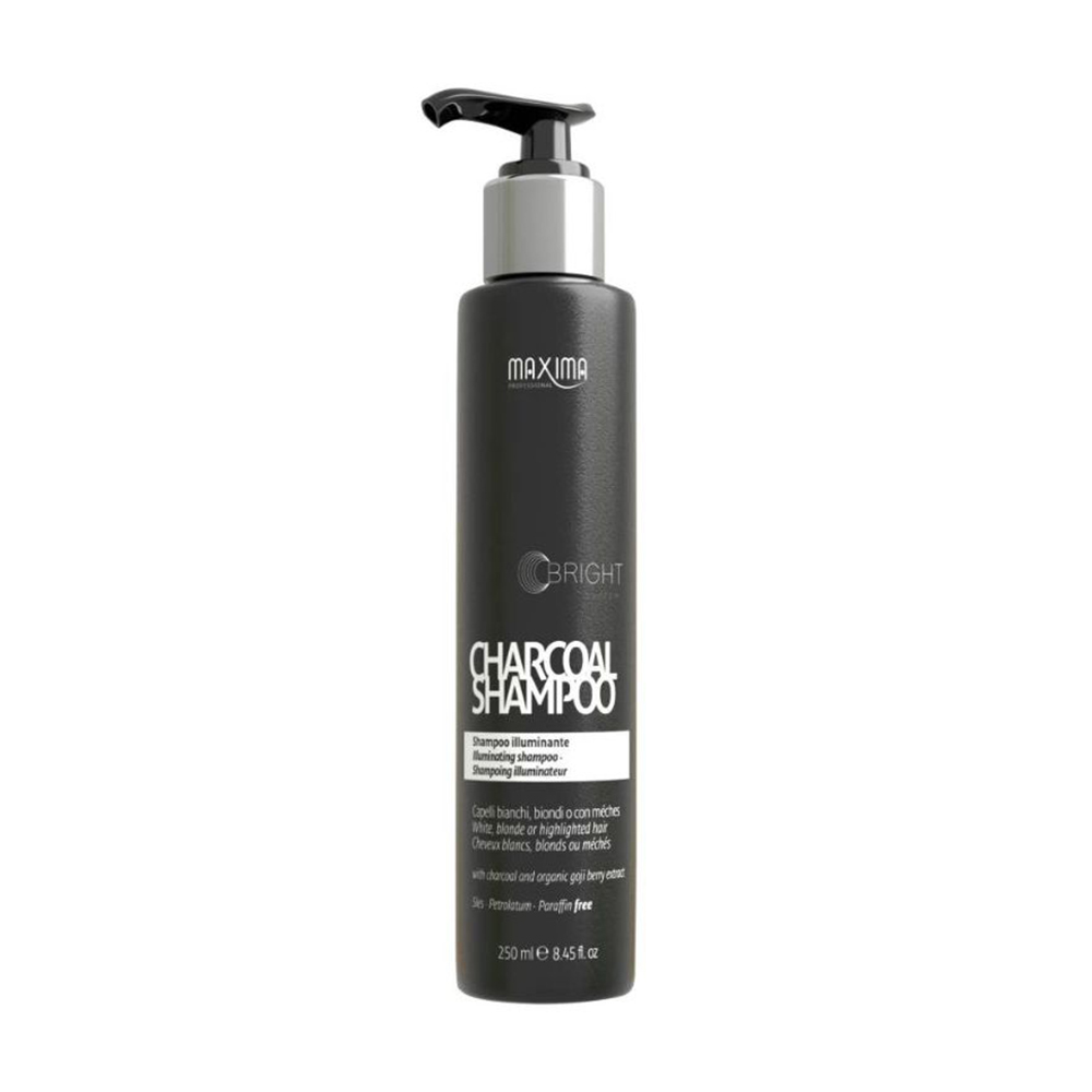 Шампунь Maxima Professional Charcoal Illuminating Shampoo для надання холодних відтінків світлому волоссю, з активованим вугіллям, 250 мл